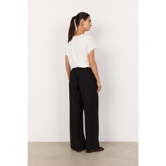 NWT SOYA CONCEPT INA Black Linen Blend Trousers - Picture 3 of 5